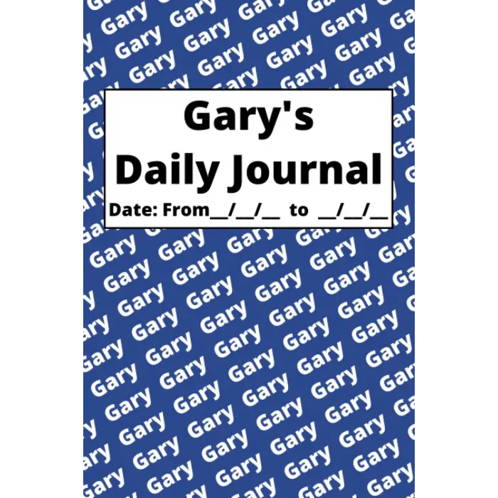 Personalized Daily Journal - Gary: Blue cover