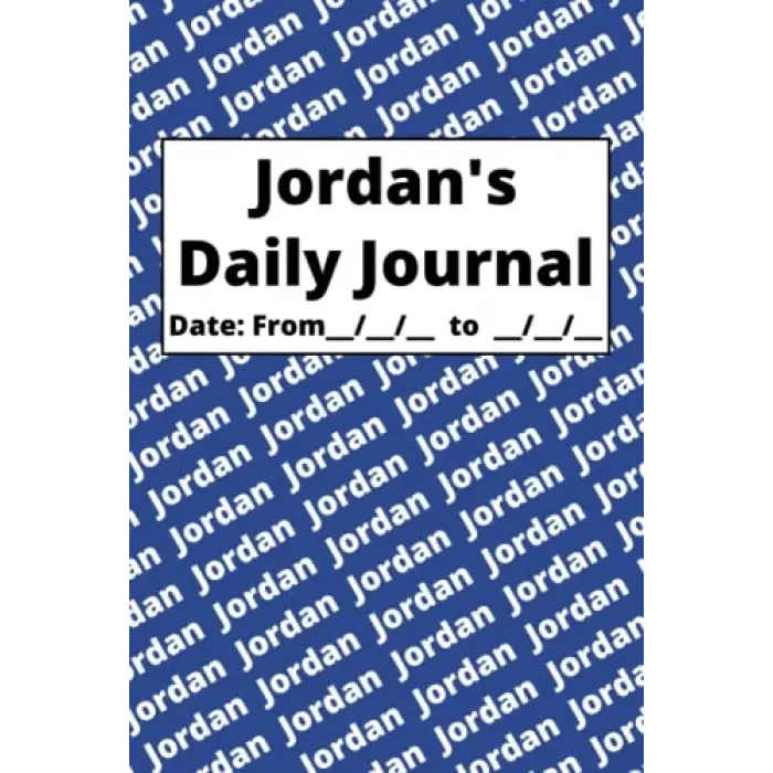 Personalized Daily Journal - Jordan: Blue cover