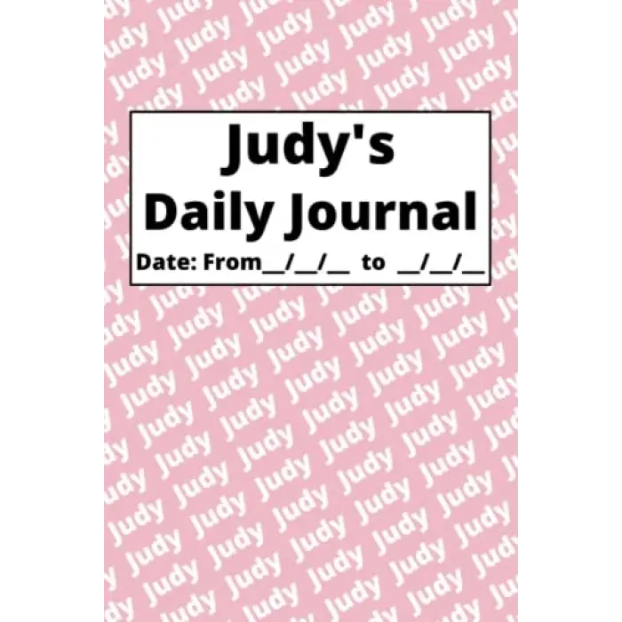 Personalized Daily Journal - Judy: Pink cover