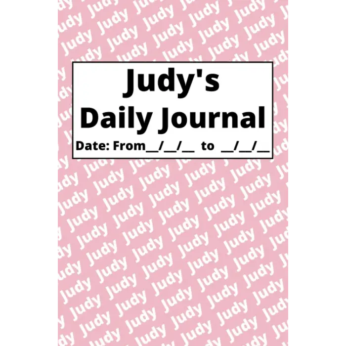 Personalized Daily Journal - Judy: Pink cover