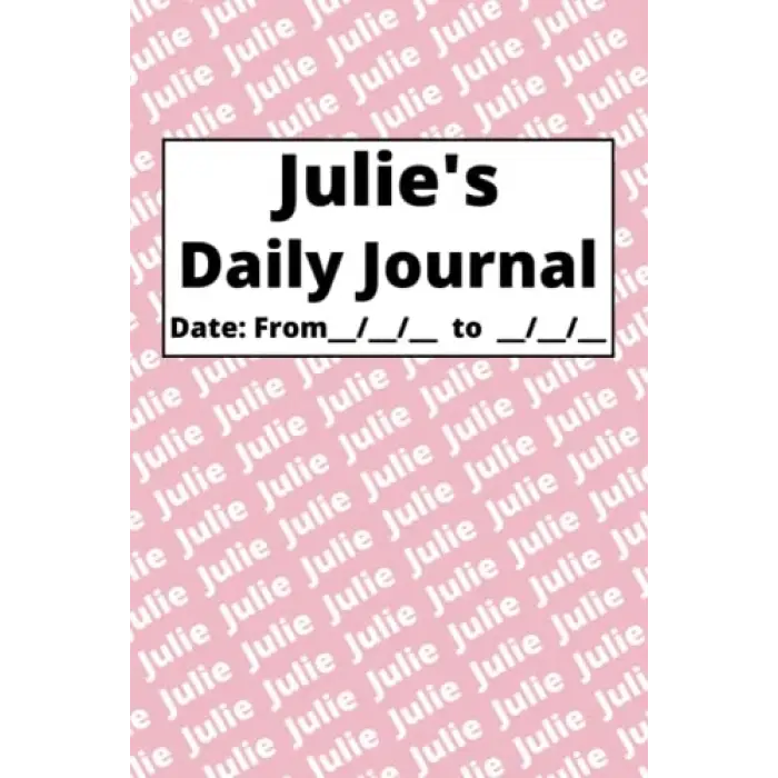 Personalized Daily Journal - Julie: Pink cover