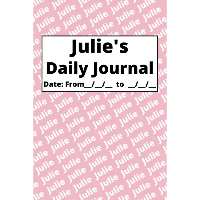 Personalized Daily Journal - Julie: Pink cover