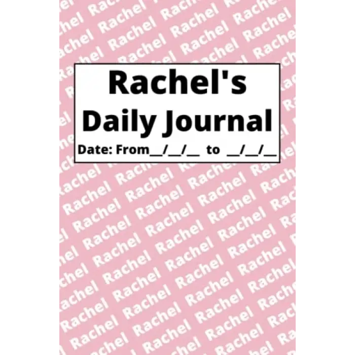Personalized Daily Journal - Rachel: Pink cover
