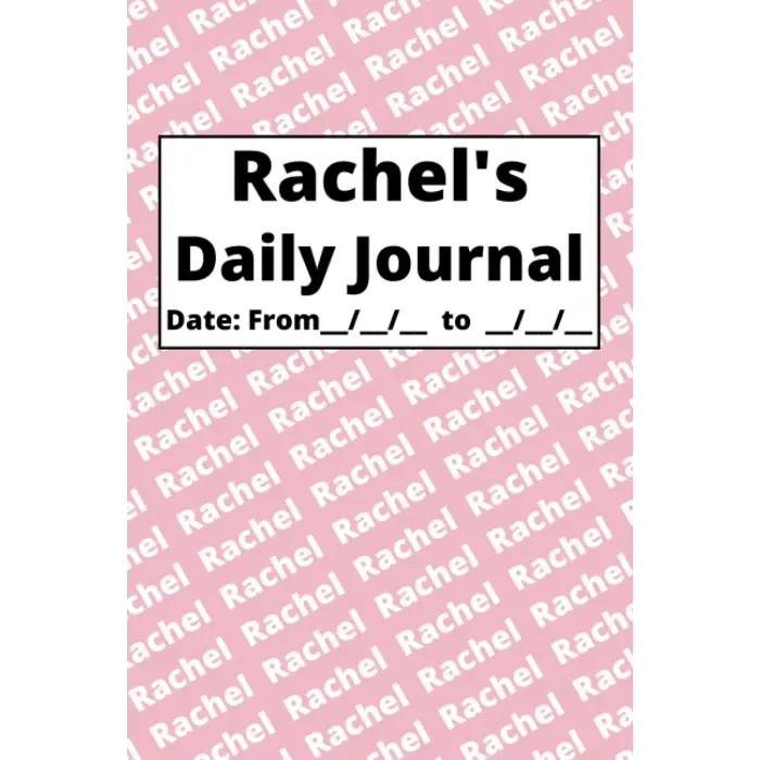 Personalized Daily Journal - Rachel: Pink cover