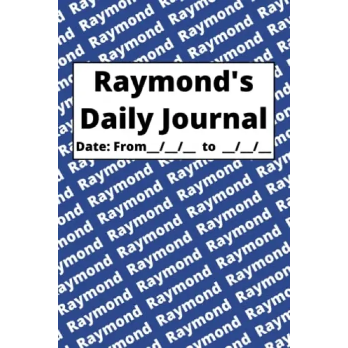 Personalized Daily Journal - Raymond: Blue cover