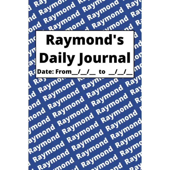 Personalized Daily Journal - Raymond: Blue cover