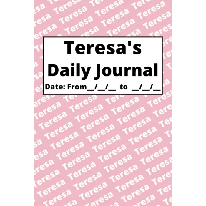Personalized Daily Journal - Teresa: Pink cover