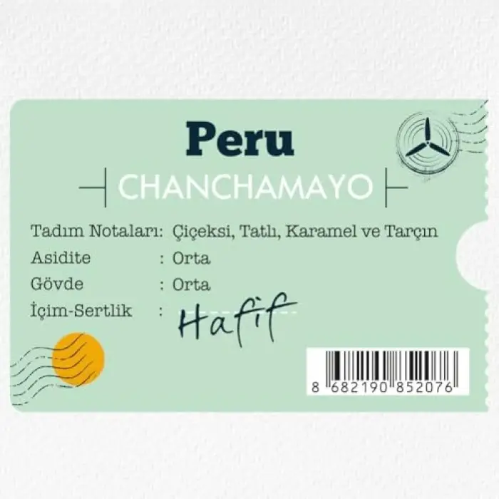 Peru Chanchamayo Yöresel Kahve