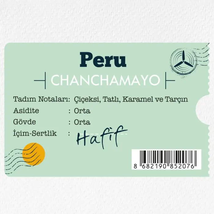 Peru Chanchamayo Yöresel Kahve