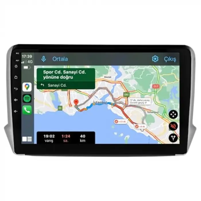 Peugeot 2008 Android Multimedya Sistemi (2013-2021) ((4GB Ram - 64GB Hafıza))