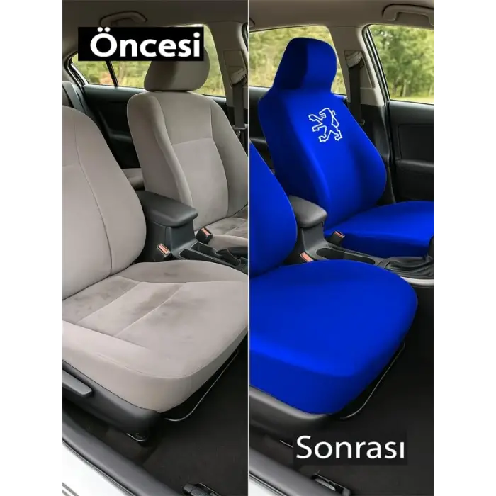 Peugeot Tepee ile uyumlu lacivert oto koltuk kılıfı