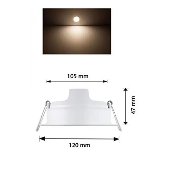 Philips 59448 MESON 105 7W 40K WH recessed LED