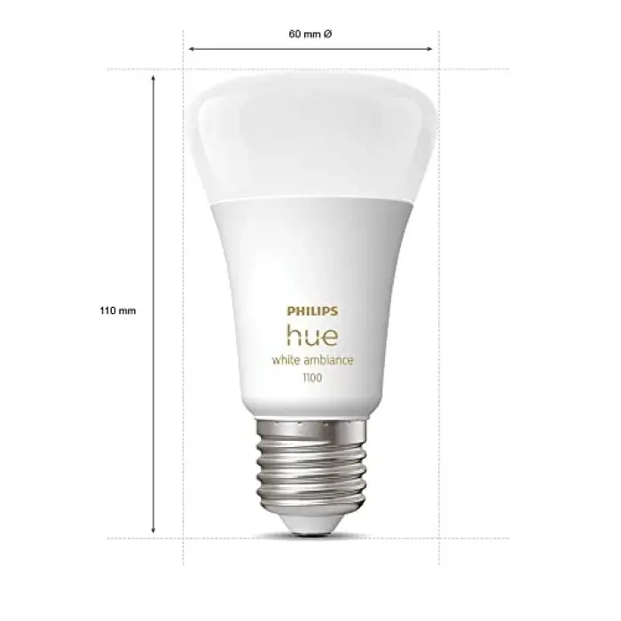 Philips HueWA 8-75W Beyaz Ambiyans Akıllı E27 Led Ampul, Bluetooth Özellikli
