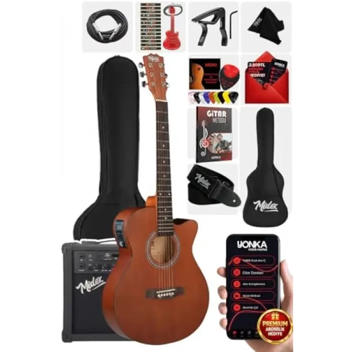 Phx-188AMP 4/4 Elektro Akustik Gitar