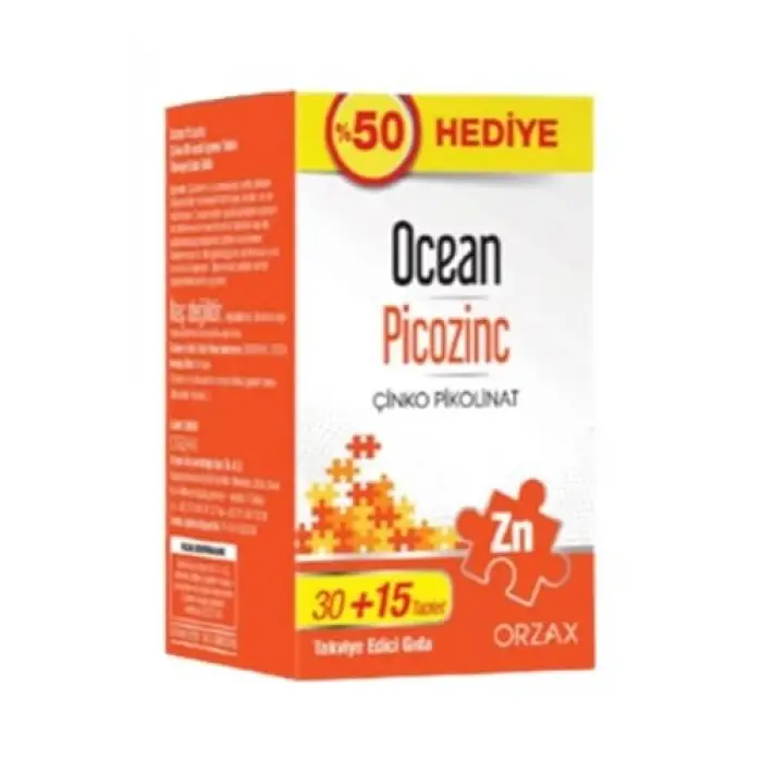 Picozinc çinko %50, hediye 30+15 tablet