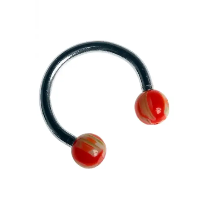 Piercing, Circular Barbell 316L Çelik Unisex, Turuncu