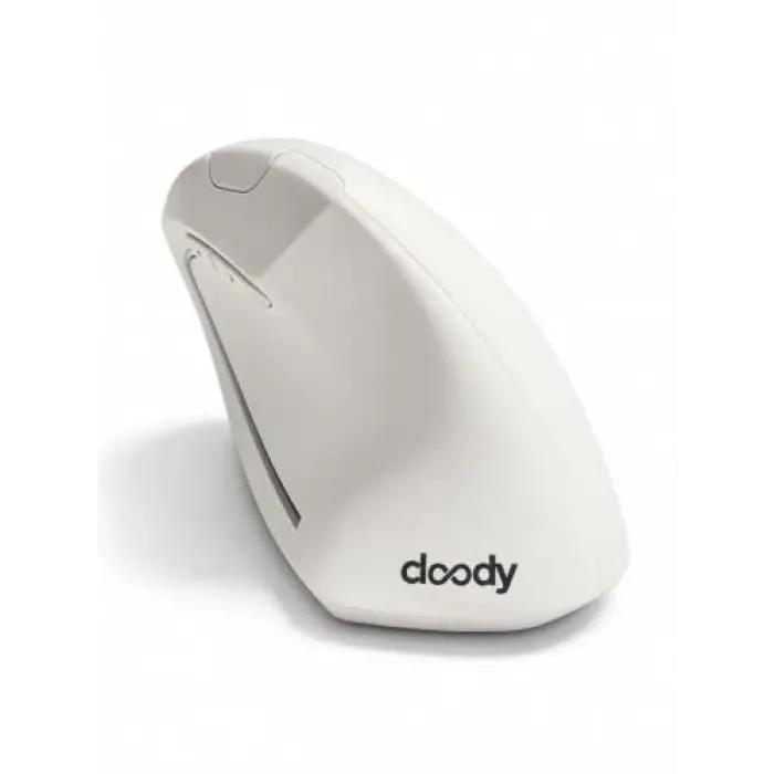 Pilli Dikey Kablosuz Mouse, 2000 Dpı, 6 Tuşlu, Beyaz