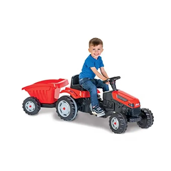Pilsan Active Traktör Römorklu Pedallı (Kırmızı)