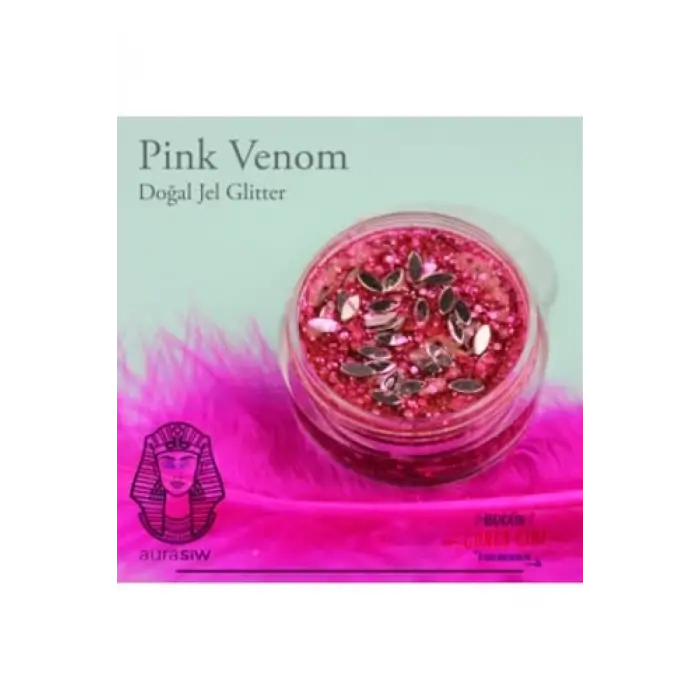 Pink Venom - Jel Formlu Doğal Glitter
