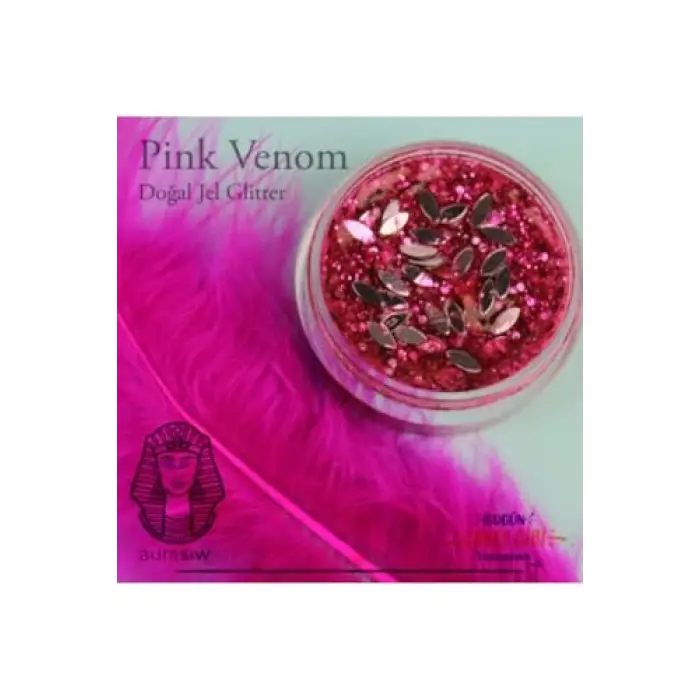 Pink Venom - Jel Formlu Doğal Glitter
