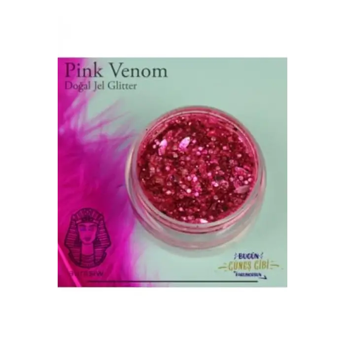 Pink Venom - Jel Formlu Doğal Glitter