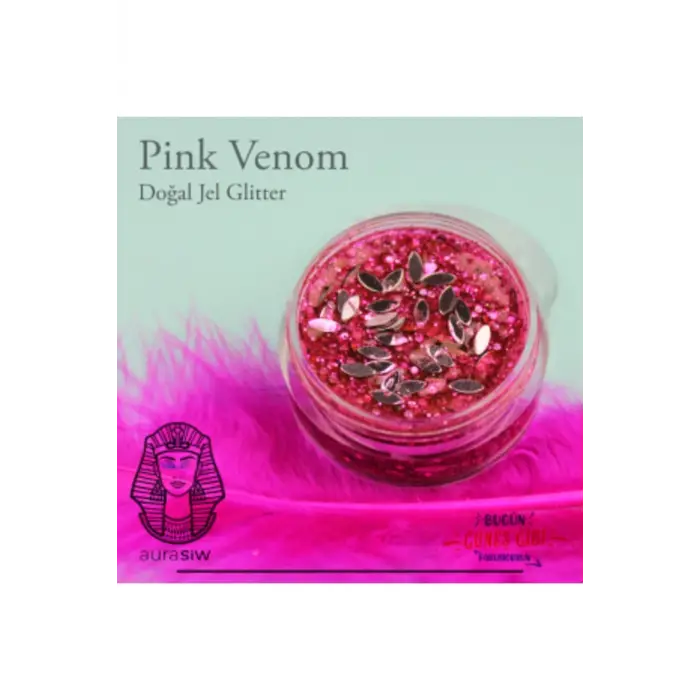 Pink Venom - Jel Formlu Doğal Glitter