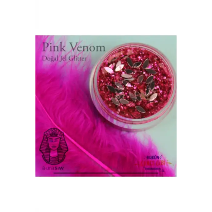 Pink Venom - Jel Formlu Doğal Glitter
