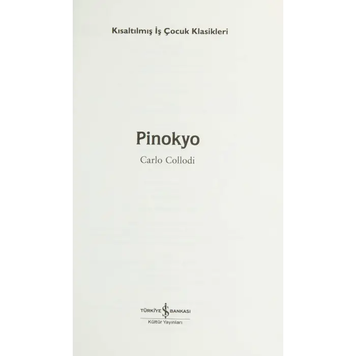 Pinokyo, Kısaltılmış Metin