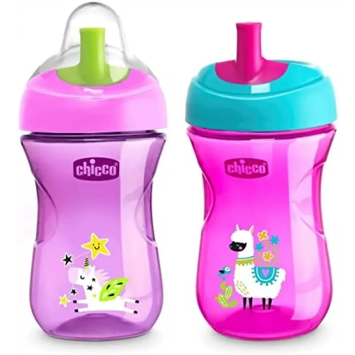 Pipetli Eğitim Bardağı (Pembe/Mor)