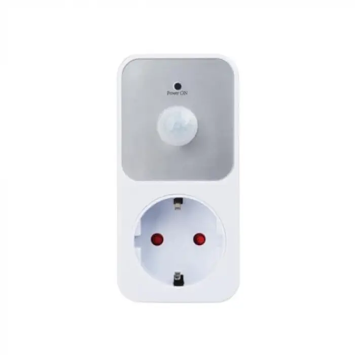 PIR01 Hareket Sensörlü, Pır Sensör 3680W, Priz Çocuk Korumalı