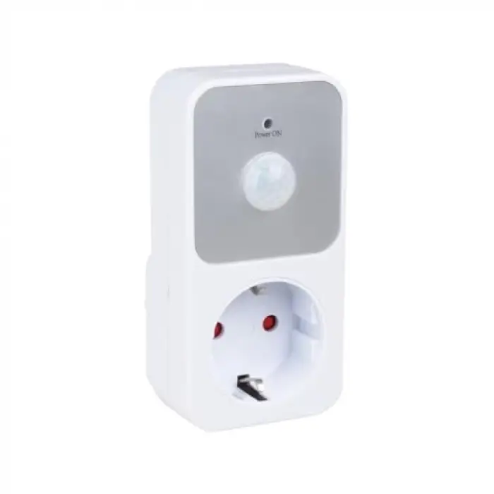 PIR01 Hareket Sensörlü, Pır Sensör 3680W, Priz Çocuk Korumalı