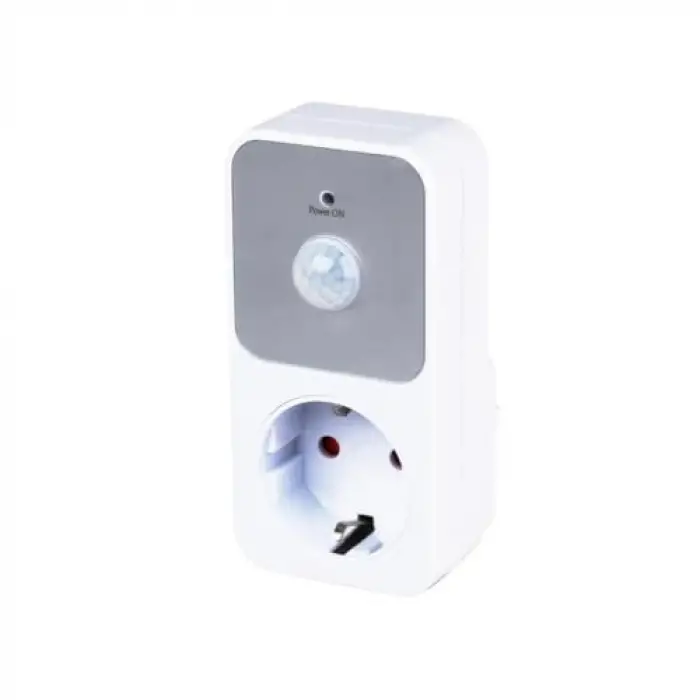 PIR01 Hareket Sensörlü, Pır Sensör 3680W, Priz Çocuk Korumalı