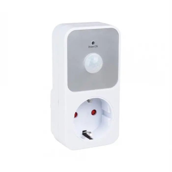 PIR01 Hareket Sensörlü, Pır Sensör 3680W, Priz Çocuk Korumalı