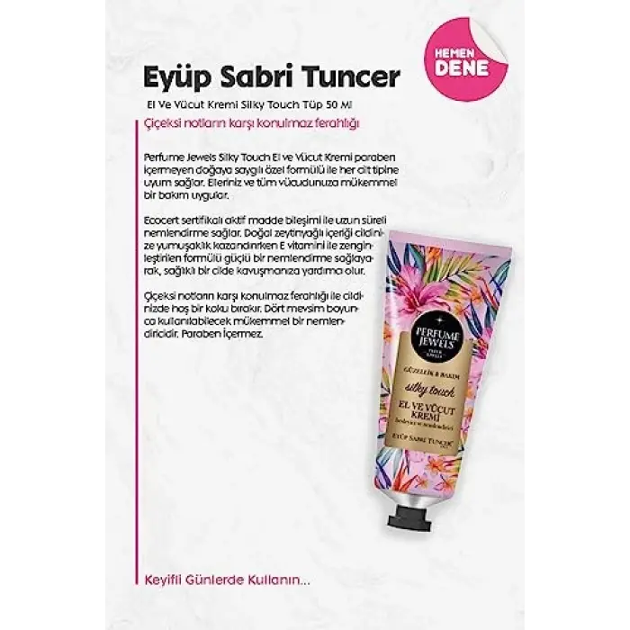 Pj El Ve Vücut Kremi Silky Touch Tüp 50 Ml