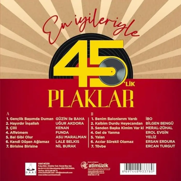 Plak En İyileriyle 45lik lar/YENİ