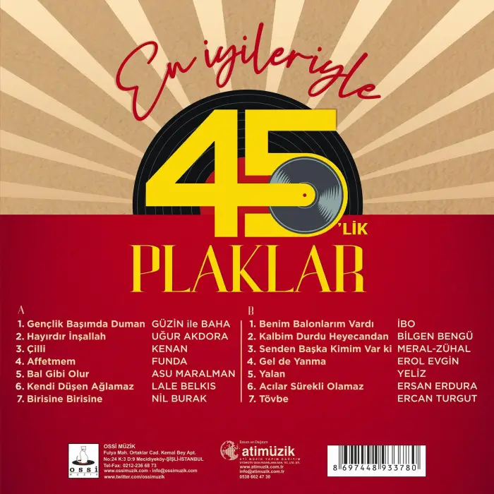 Plak En İyileriyle 45lik lar/YENİ
