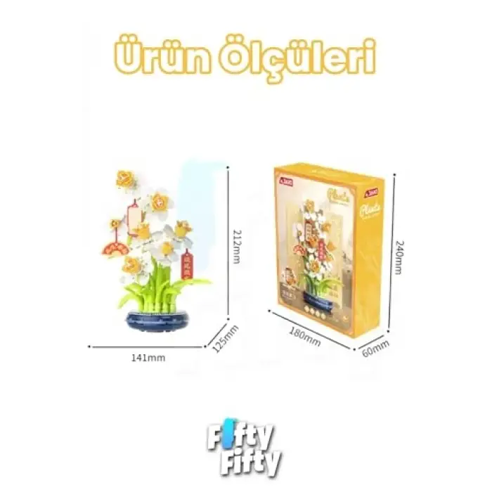 Plante Serisi Papatya Modeli 267 Parça Oyuncak Yapım Seti -FFDK002