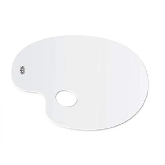 Plastik Beyaz Oval Palet 20x30cm