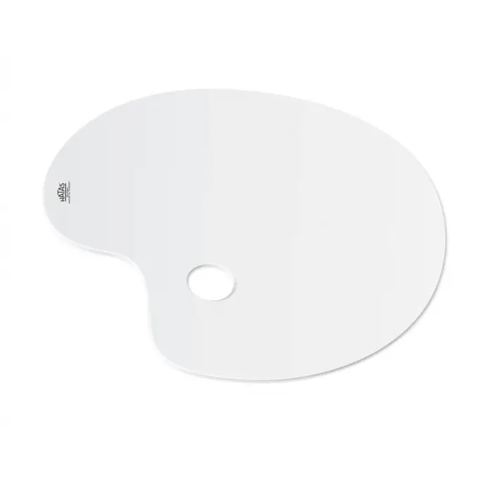 Plastik Beyaz Oval Palet 28x40cm