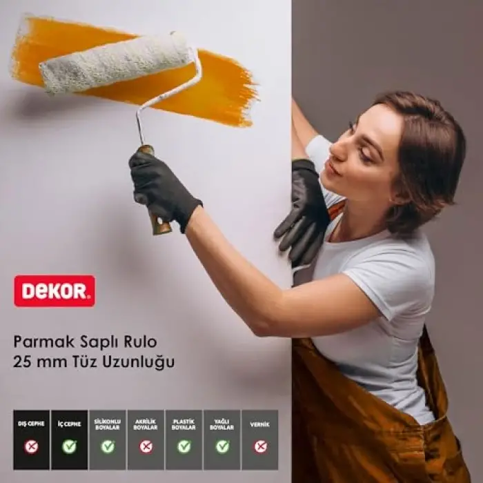 Plastik İç Cephe Boya Rulosu 25 Cm Sarı