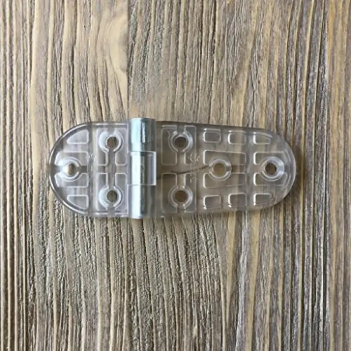 Plastik Oval Menteşe Şeffaf, 9 cm, (2 Adet)