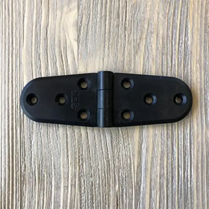 Plastik Oval Menteşe Siyah, 11 cm, (2 Adet)