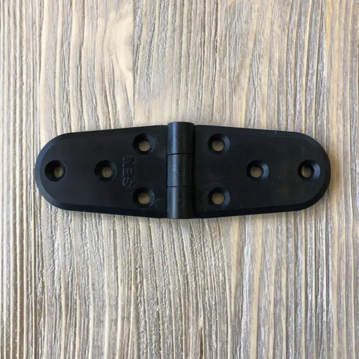 Plastik Oval Menteşe Siyah, 11 cm, (2 Adet)