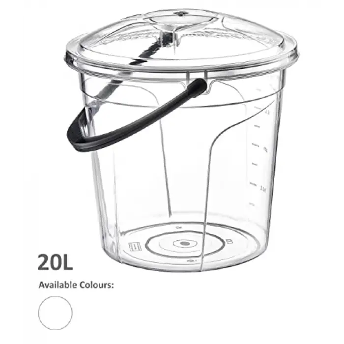 Plastik Şeffaf Kova 20 L E322