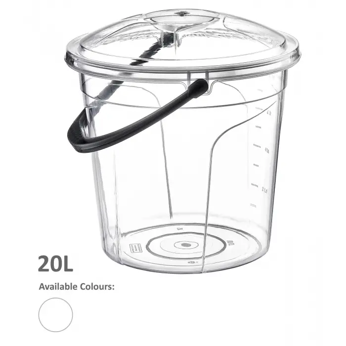 Plastik Şeffaf Kova 20 L E322