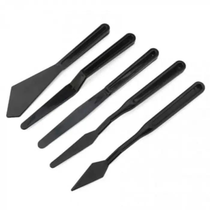 Plastik Spatül Set 5li Siyah