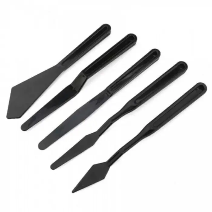Plastik Spatül Set 5li Siyah