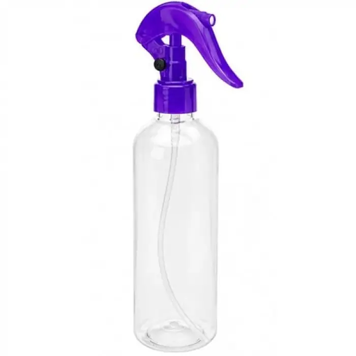 Plastik Sprey Şişesi, Boş, Şeffaf (Mor)