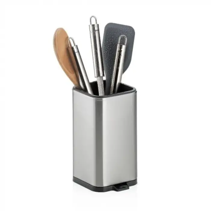Plata Kaşıklık Paslanmaz Çelik Mutfak Organizer Gümüş Renk 18,5cm