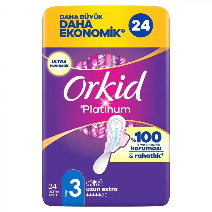 Platinum Hijyenik Ped Uzun Extra (Boy 3) 24 Adet Ped